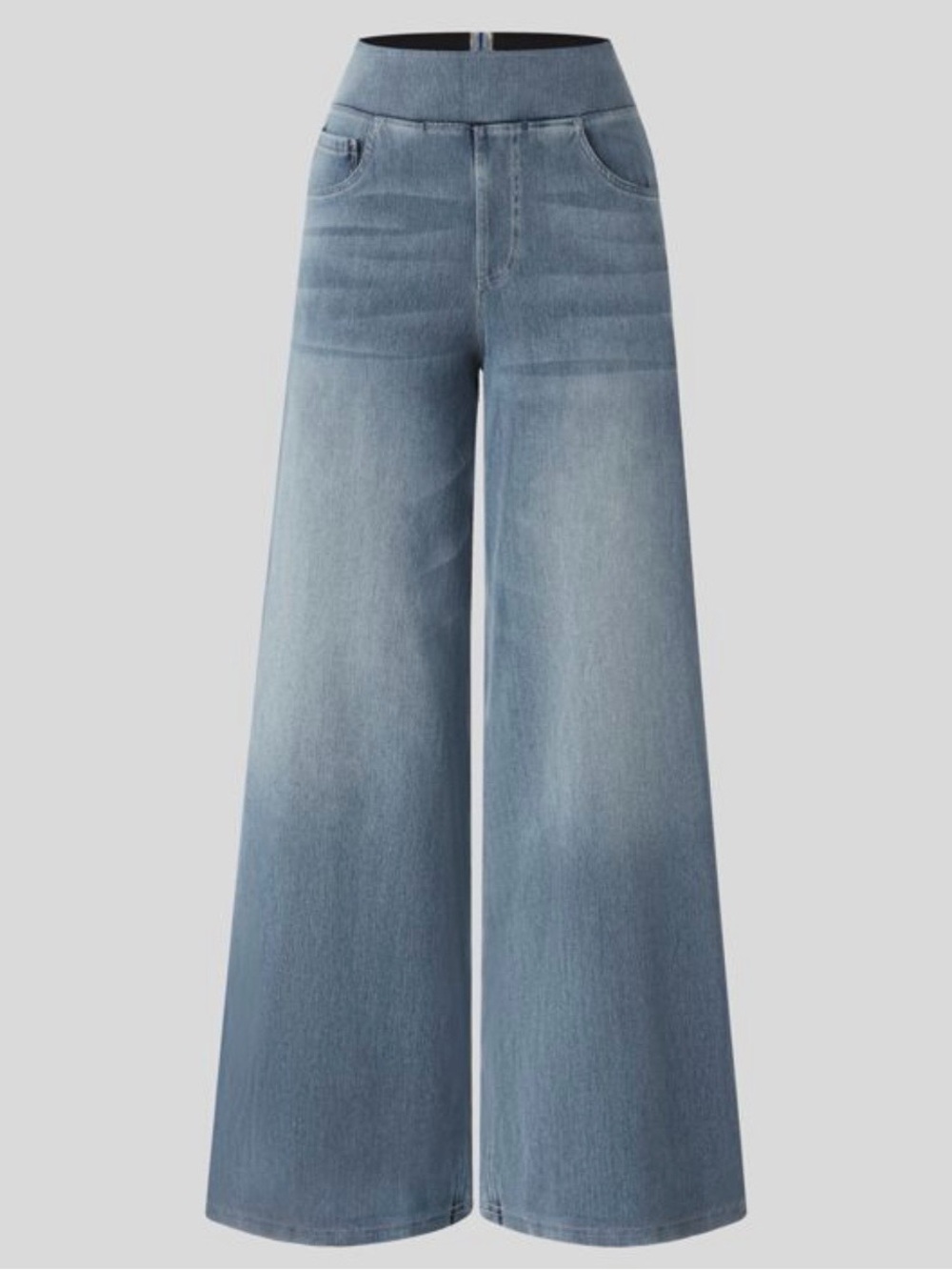 Halara Flex High Waisted Pockets Baggy Wide Leg Washed Casual Jeans! Size Small!